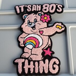Pink 80's Bear Patch